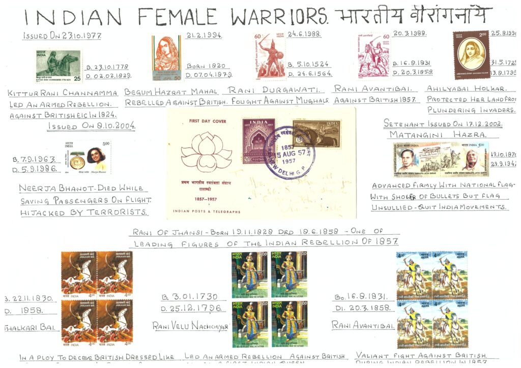 PhilaUtsav 2026 exhibit PUE-SC02: Indian Female Warriors by Ashok Kumar