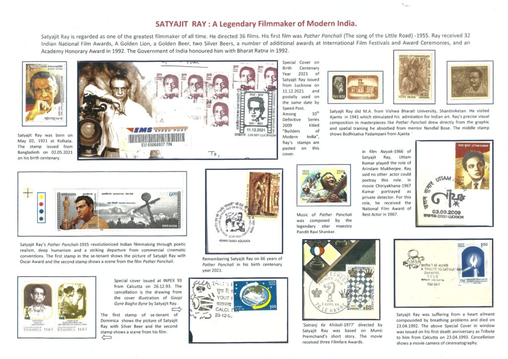 PhilaUtsav 2026 exhibit PUE-SC04: Satyajit Ray : A Legendary Filmmaker of Modern India by Kailash Chandra Gupta