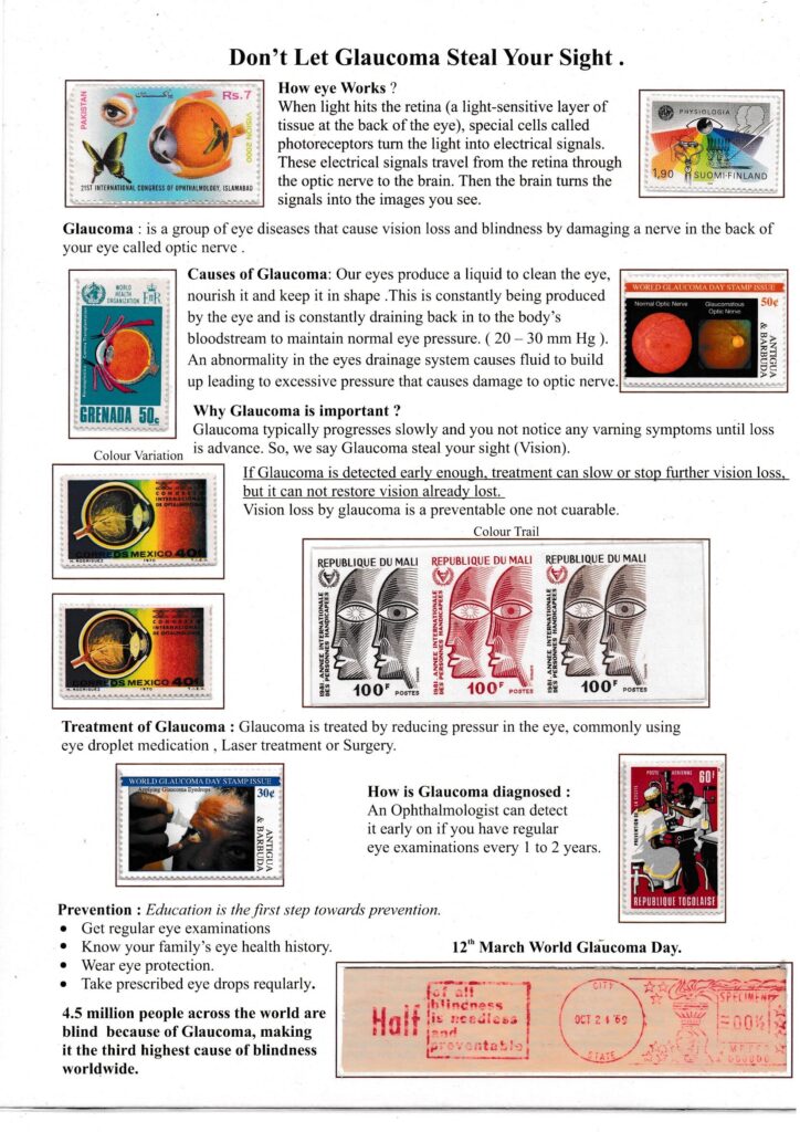 PhilaUtsav 2026 exhibit PUR11: DON'T LET GLAUCOMA STEAL YOUR SIGHT by Asokan Sellamuthu
