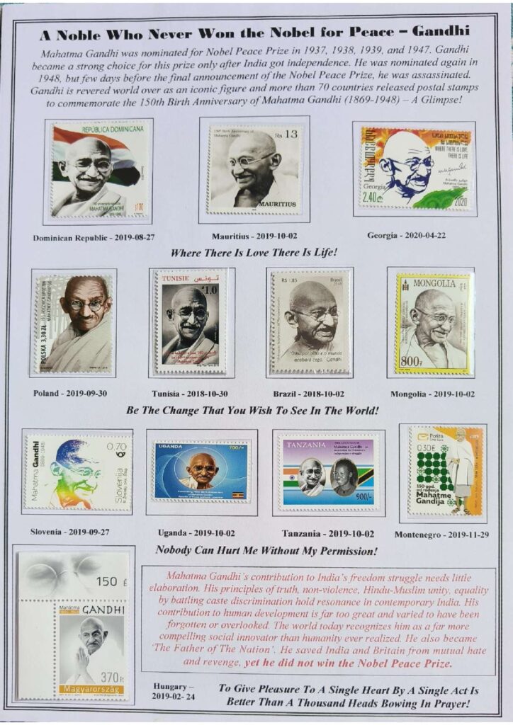 PhilaUtsav 2026 exhibit PUR28: A Noble Who Never Won the Nobel for Peace - Gandhi by Pritha Doegar