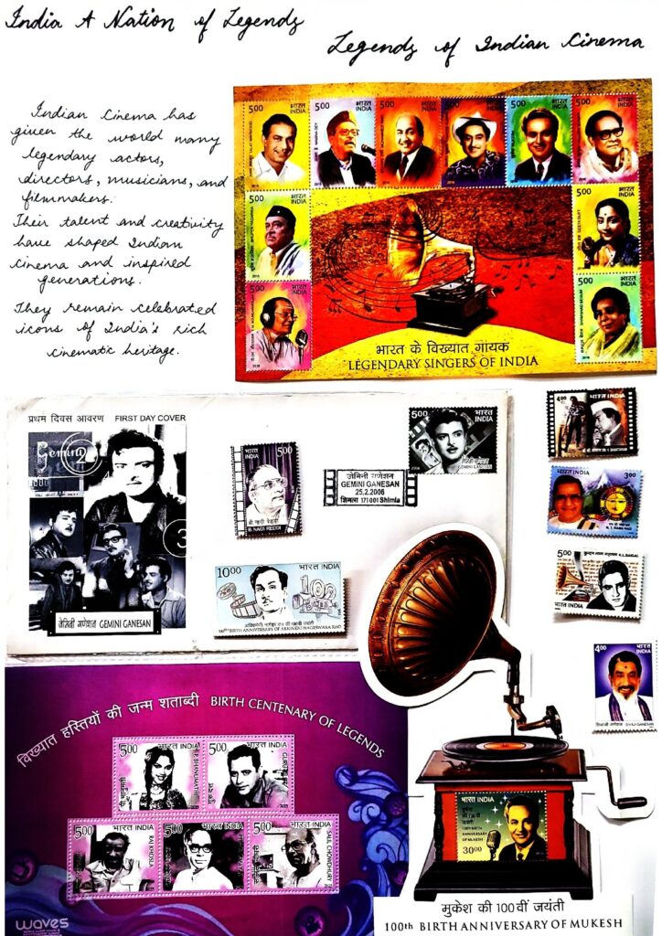 PhilaUtsav 2026 exhibit PUR41: Legends of Indian Cinema by Pragya Kumari Chandel